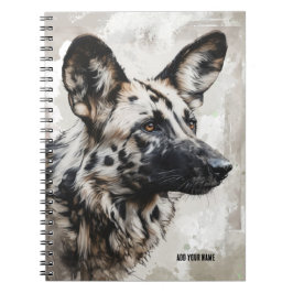 Caderno Espiral PERSONALIZAR: Cão Selvagem | Diário para notebook