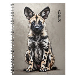 Caderno Espiral PERSONALIZAR: Criança de cachorro selvagem | Diári