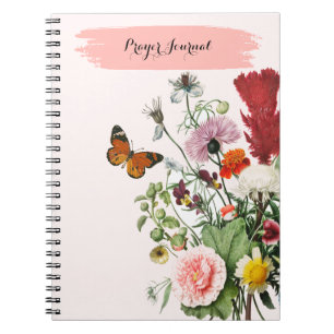 Caderno Espiral PERSONALIZAR: - Diário de oração + flores