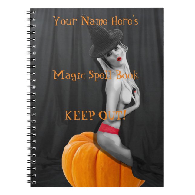 Caderno Espiral Personalizar este Diário de Notebook Magic Spell B (Frente)