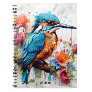 Caderno Espiral PERSONALIZAR: Kingfisher   Diário para notebook