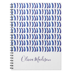 Caderno Espiral Personalizar Linhas Azuis Simples De Pintor De Ól