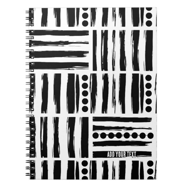 Caderno Espiral PERSONALIZAR: Listras e Pontos | Diário para noteb (Frente)