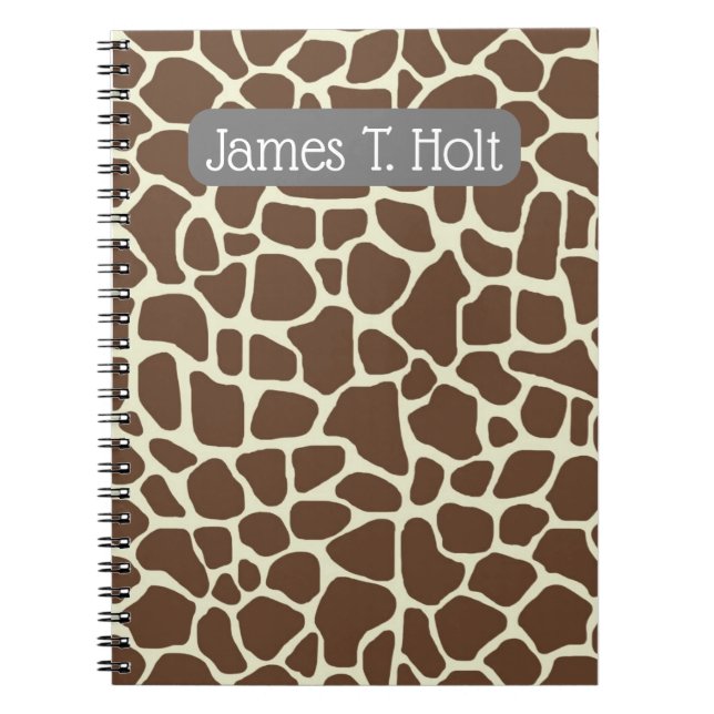 Caderno Espiral Personalizar notebook - Impressão Giraffe (Frente)