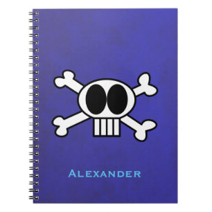 Caderno Espiral Personalizar o crânio e a espinha