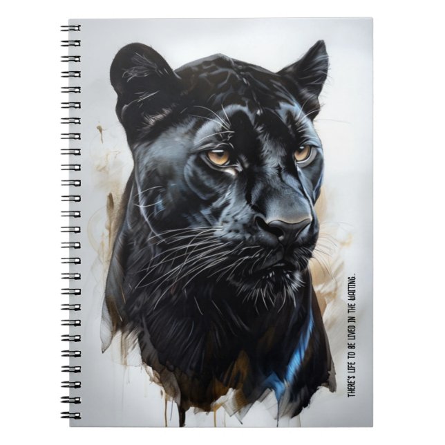 Caderno Espiral PERSONALIZAR: Pantera Negra | Diário para notebook (Frente)