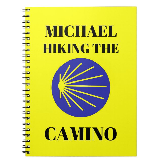 Caderno Espiral Personalizável "Michael Hiking the Camino" (Frente)