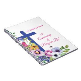 Caderno Espiral Personalize, 45º Aniversário Vida Religiosa Freira