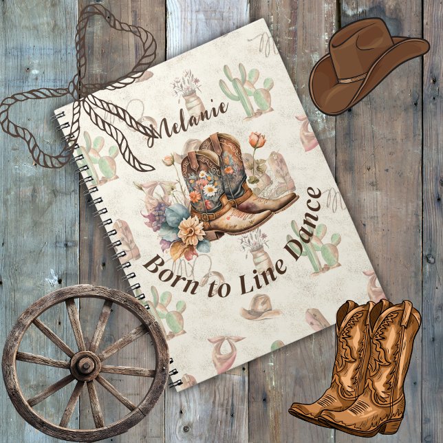 Caderno Espiral Personalize Dança de Salão Western Boho (Criador carregado)