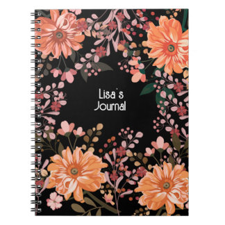 Caderno Espiral Personalize este lindo notebook de Diário Floral