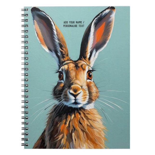 Caderno Espiral PERSONALIZE Painted Rabbit | Notebook Journal (Frente)