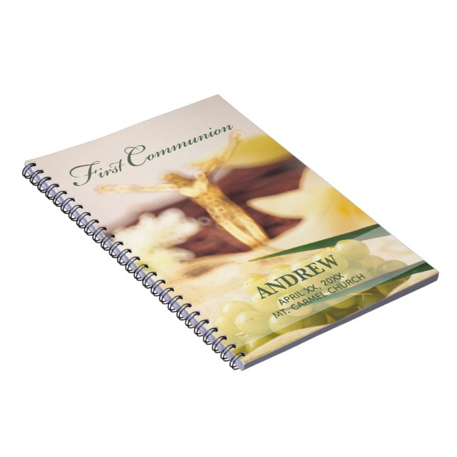 Caderno Espiral Personalize, Parabéns pela Primeira Comunhão (Lado Direito)