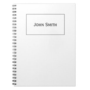 Caderno Espiral Personalize: Preto mínimo moderno quadro & branco