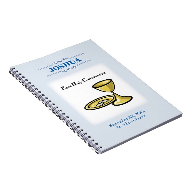 Caderno Espiral Personalize, Primeira Comunhão Corpo e Sangue (Lado Direito)