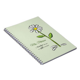 Caderno Espiral Personalize, Professor Obrigado, Flor Religiosa