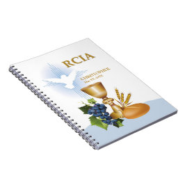 Caderno Espiral Personalize, RCIA Parabéns Sacramento Católico