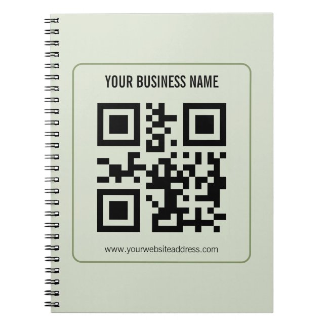 Caderno Espiral Personalize Seu Modelo de Nome de Negócio de Códig (Frente)