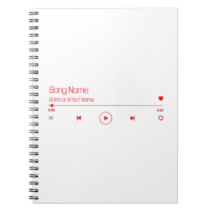 Caderno Espiral Personalize Sua Música Favorita