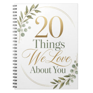 Caderno Espiral Personalized 20 Things We Love About You Gift