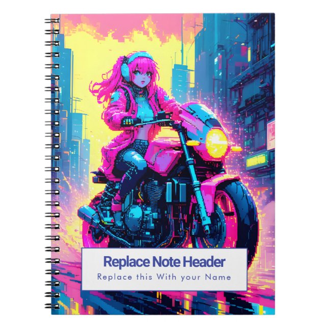 Caderno Espiral Personalized Anime Themed Notebook (Frente)