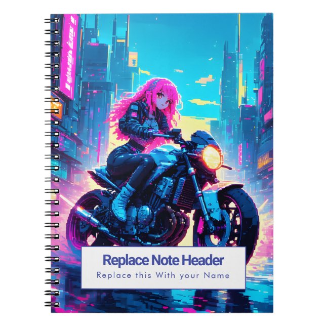 Caderno Espiral Personalized Anime Themed Notebook (Frente)