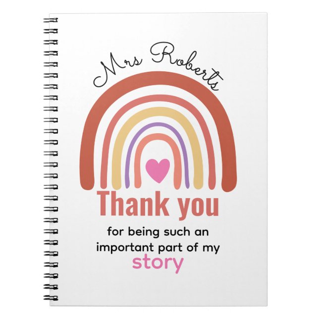 Caderno Espiral Personalized Back To School  for Teachers Students (Frente)