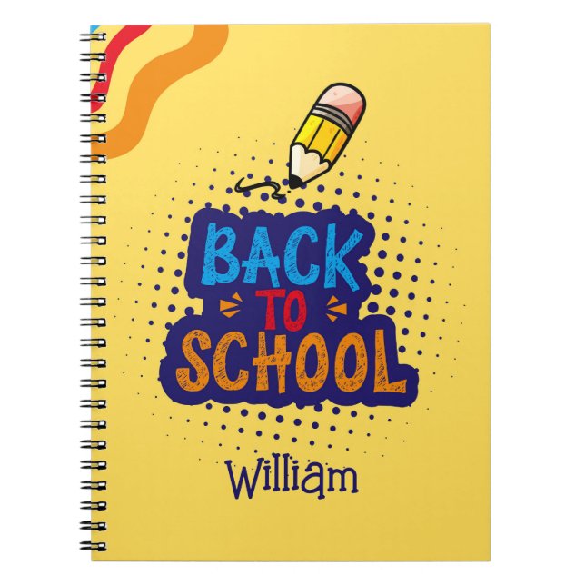 Caderno Espiral Personalized "Back To School" Fun Doodle (Frente)
