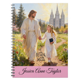 Caderno Espiral Personalized Baptism Journal for Girls