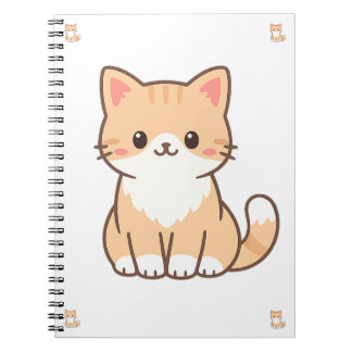 Caderno Espiral Personalized Cute Cat Gift – Custom Pet Name Minim
