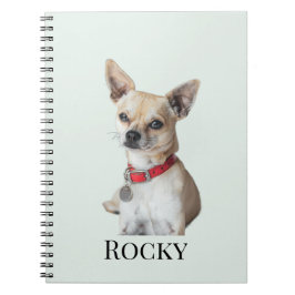 Caderno Espiral Personalized Dog Photo | Custom Pet Name 