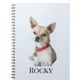 Caderno Espiral Personalized Dog Photo | Custom Pet Name 