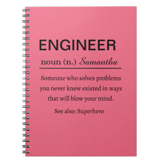 Caderno Espiral Personalized Engineer Definition