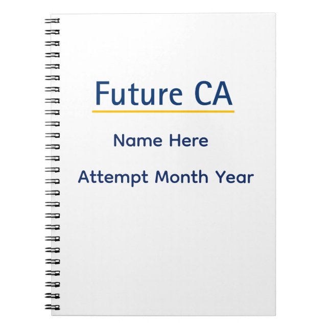 Caderno Espiral Personalized Future CA Notebook – Custom Name Exam (Frente)