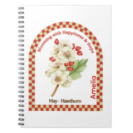 Caderno Espiral Personalized May Birth Month Flower Notebook
