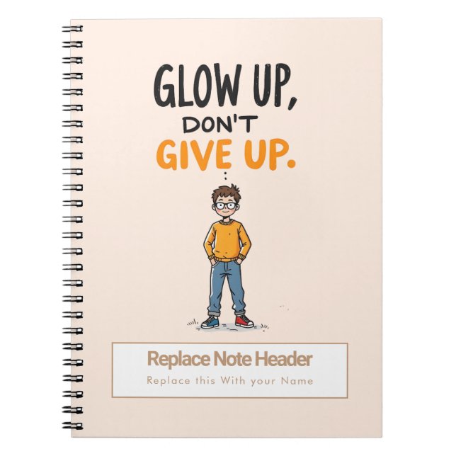 Caderno Espiral Personalized Motivational Notebook (Frente)