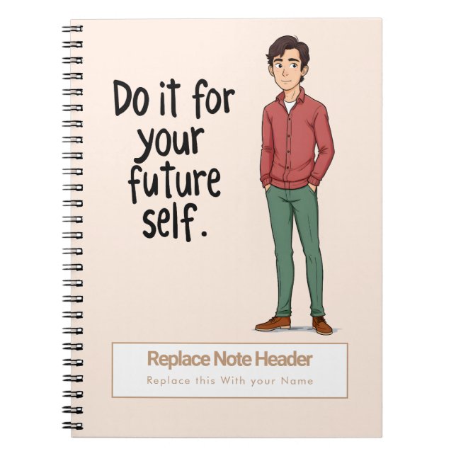 Caderno Espiral Personalized Motivational Notebook (Frente)