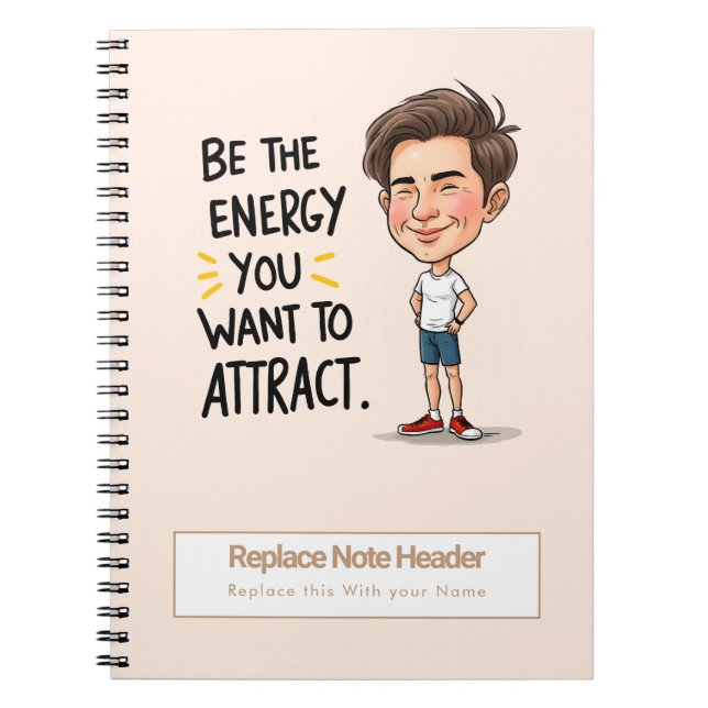 Caderno Espiral Personalized Motivational Notebook (Frente)