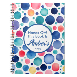 Caderno Espiral Personalized Notebook – Multicolor Circle Design –