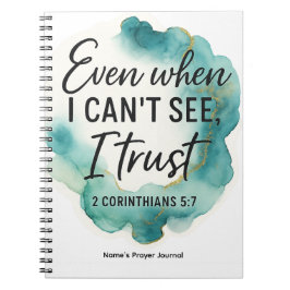 Caderno Espiral Personalized Prayer Journal | Christian Faith