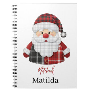Caderno Espiral Personalized Santa notebook 