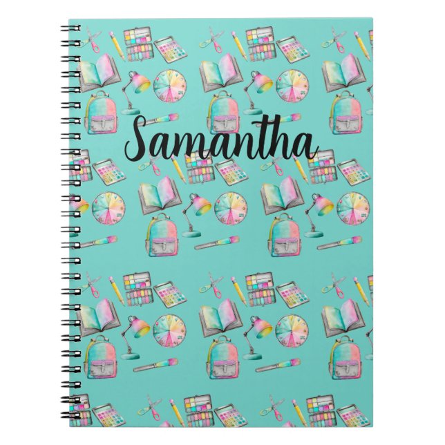 Caderno Espiral Personalized School Supplies Spiral Notebook  (Frente)