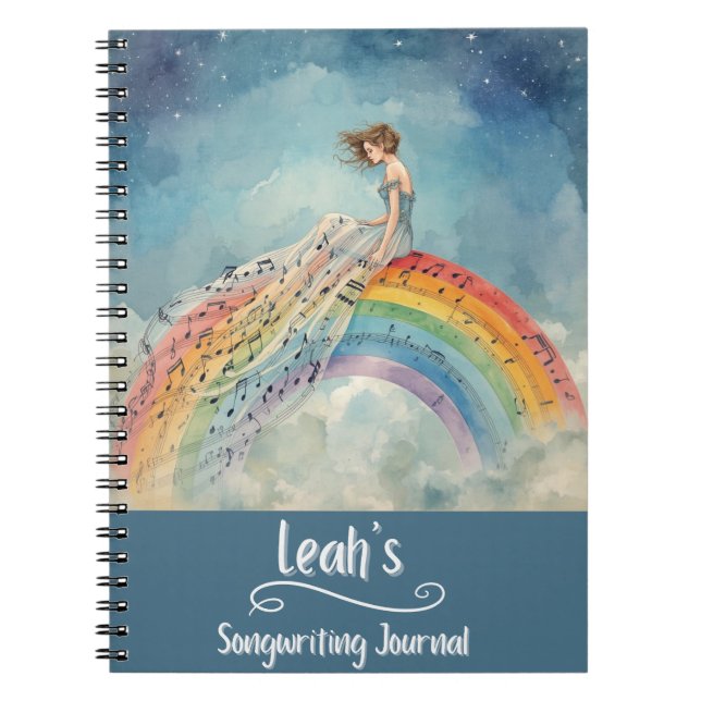 Caderno Espiral PERSONALIZED Songwriting Journal, Spiral Bound (Frente)