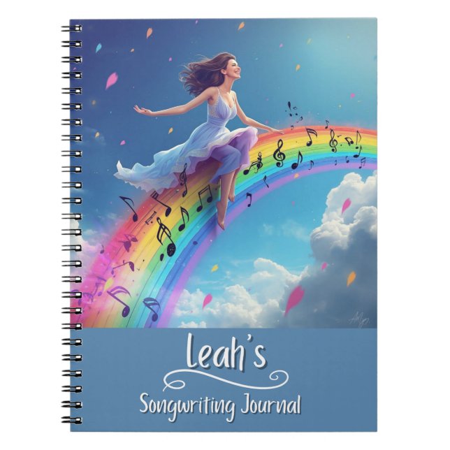 Caderno Espiral PERSONALIZED Songwriting Journal, Spiral Bound (Frente)