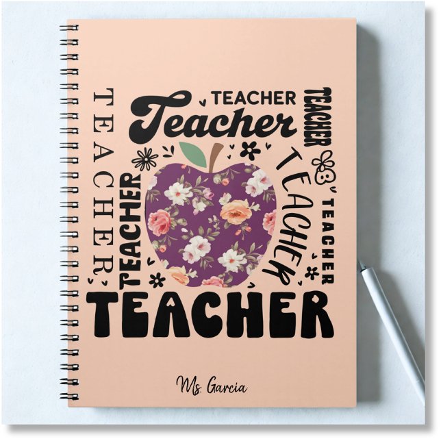 Caderno Espiral Personalized Teacher Notebook (Criador carregado)