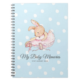 Caderno Espiral Personalizei MINHAS MEMÓRIAS DE BEBÊ - Rabbit Ball