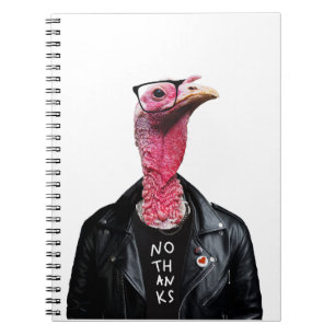 Caderno Espiral Peru engraçado e legal com óculos e jaqueta