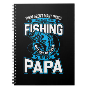 Caderno Espiral Pesca Arte Papa Ama Mais Do Que Pescar