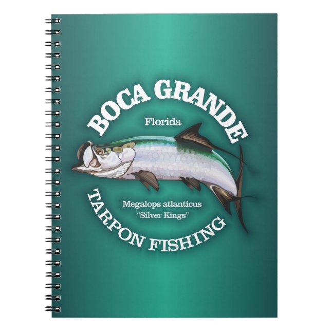 Caderno Espiral Pesca de Boca Grande Tarpon (Frente)