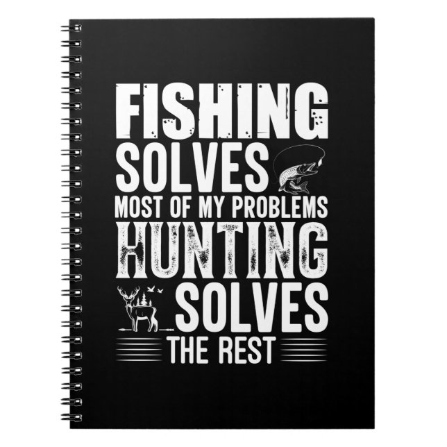 Caderno Espiral Pesca De Peixe Resolve A Maioria Dos Meus Problema (Frente)