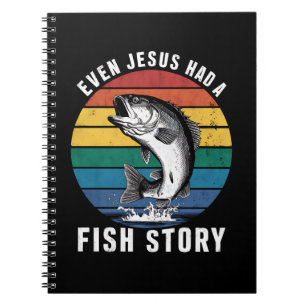 Caderno Espiral Pescar Até Jesus Teve Um Peixe De Bass De Estória 